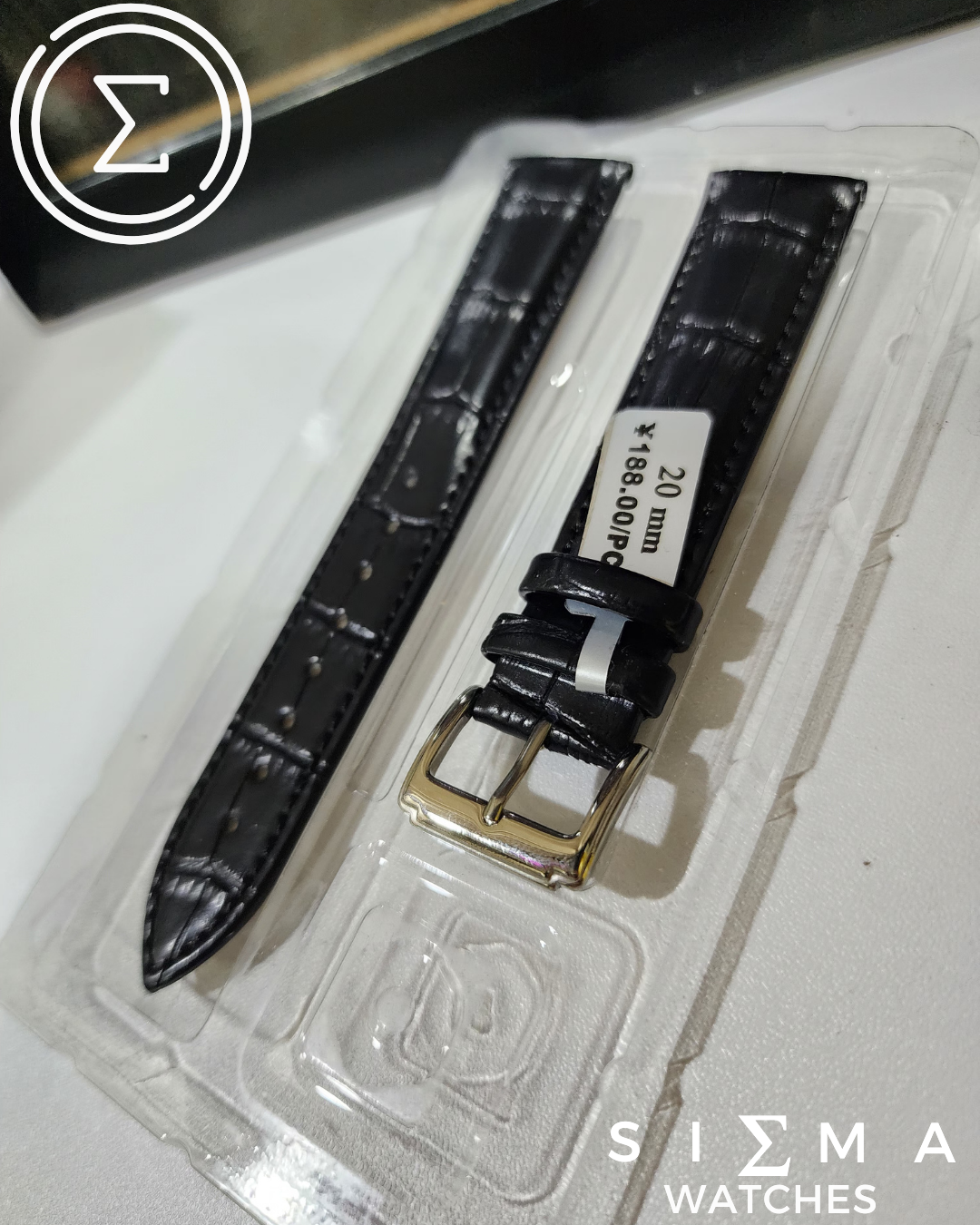 Black textured strap