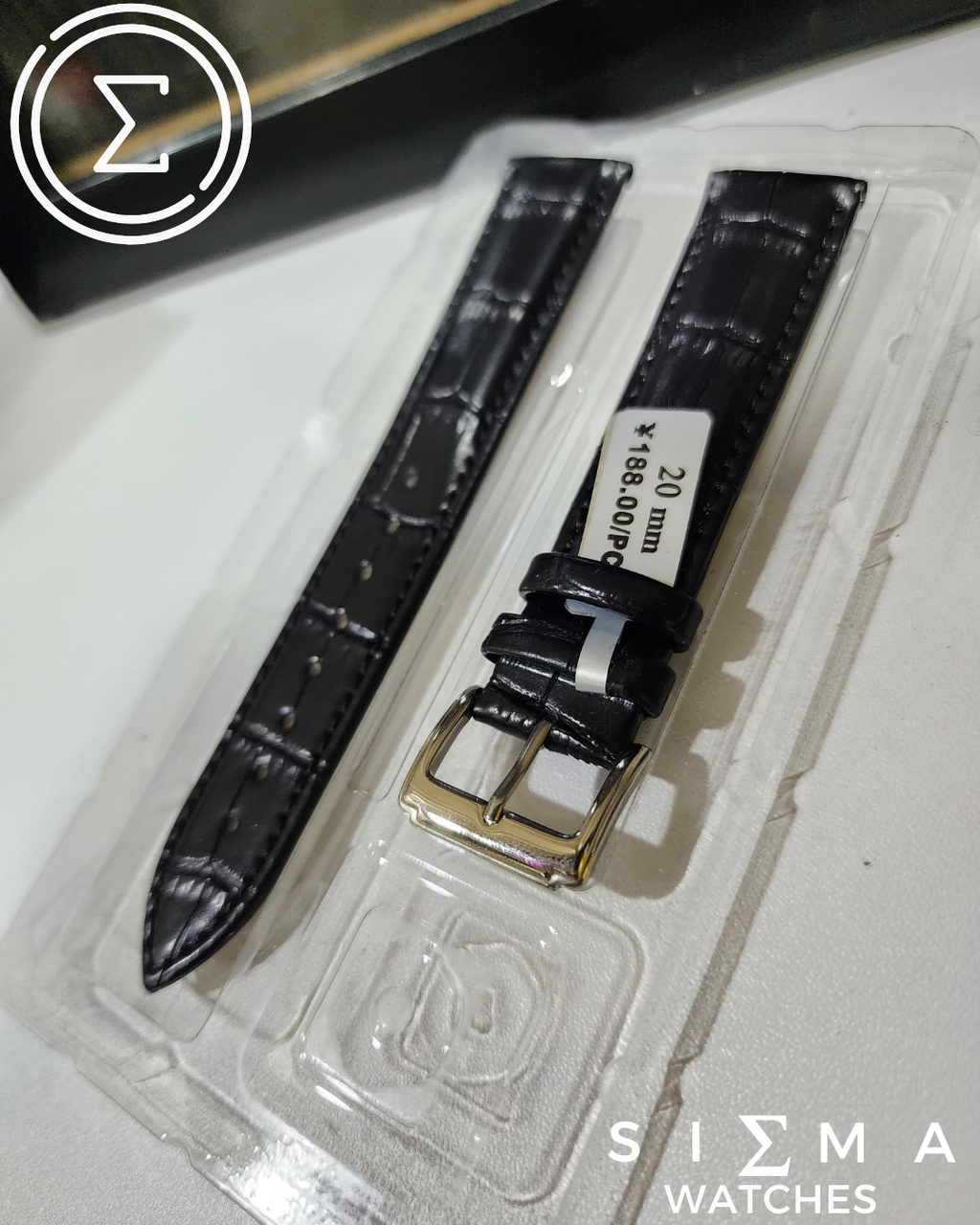 Black textured strap