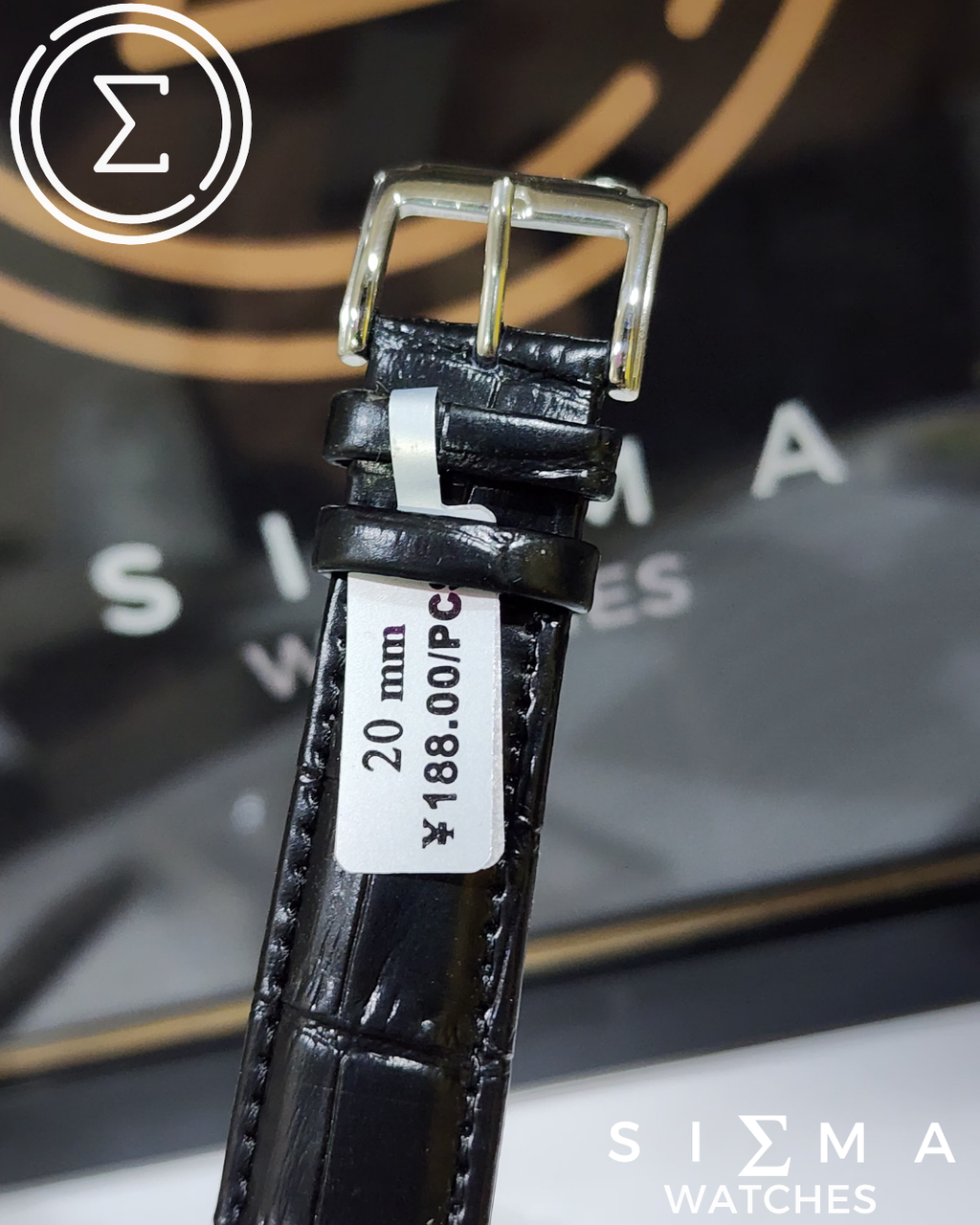 Black textured strap