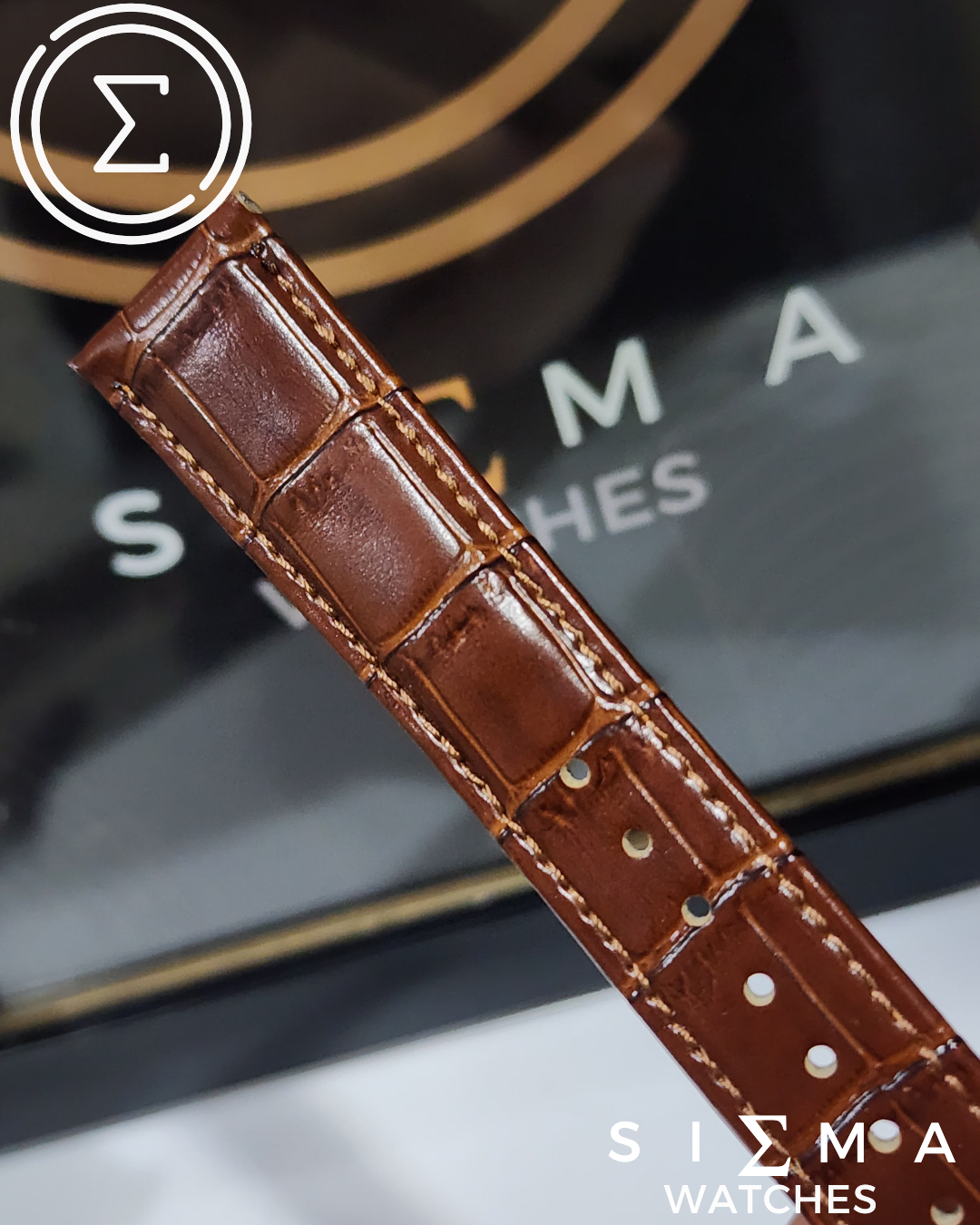 Brown textured strap
