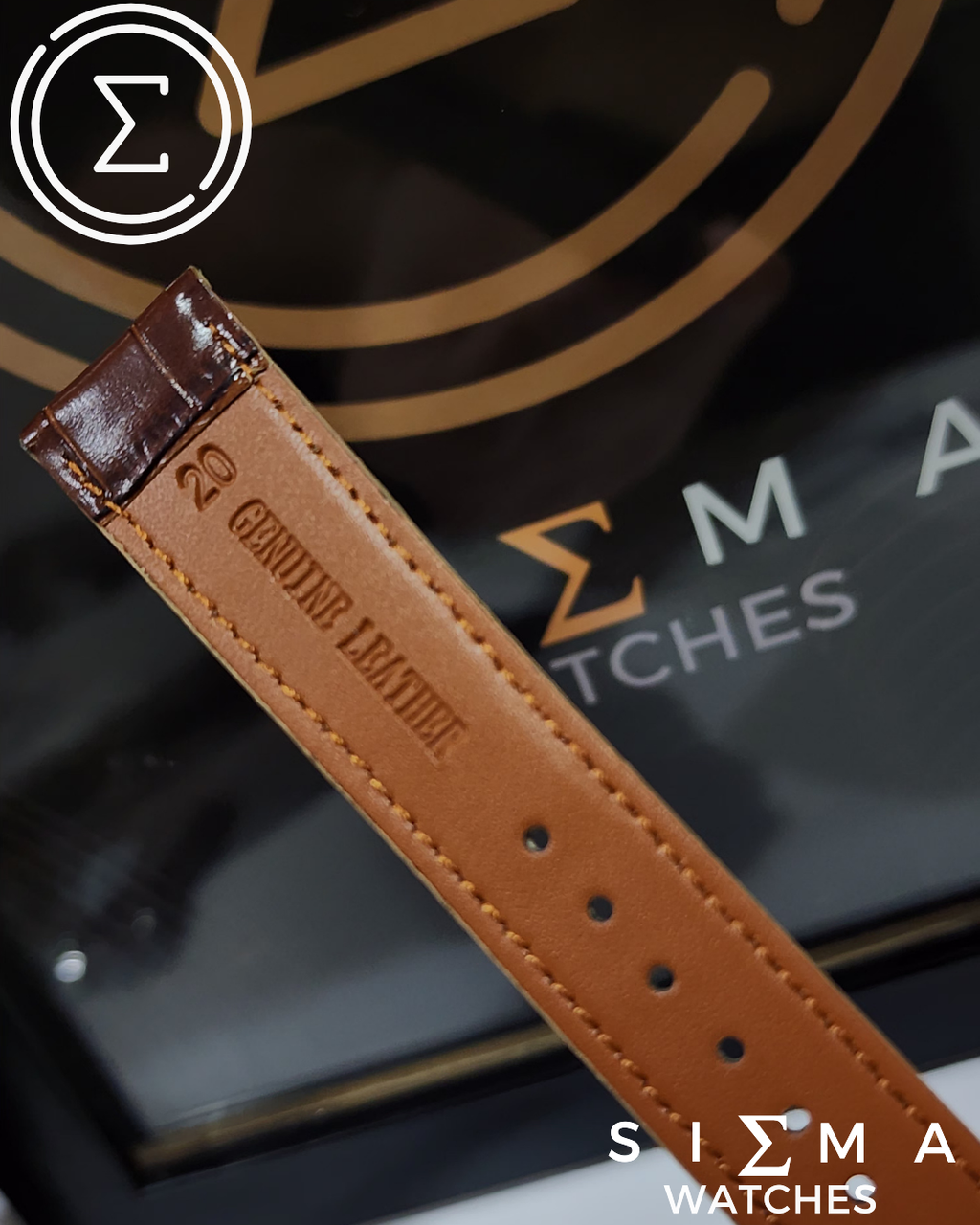 Brown textured strap